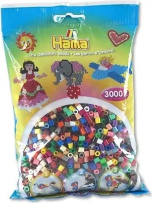 Produktbild von HAMA Perlen bunt 3.000 Stück, 1 Beutel