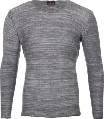 Produktbild von Reslad Strickpullover Herren-Pullover Melange Look Grobstrick-Pulli RS-3125 Anthrazit S