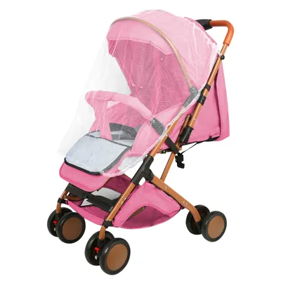 Produktbild von Kinderbuggy Klappbar mit Liegefunktion,Reisebuggy Kinderwagen für Baby 0-3 Jahre,Einhand Faltbar Buggy mit Sicherheitsgurt Rosa