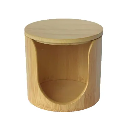 Produktbild von Wattepadspender aus Holz, Wattepads & Wattestäbchen Aufbewahrungsbox mit Deckel, Make-up Organizer für Bad & Schminktisch