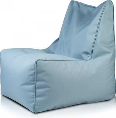 Produktbild von copuf Solid Outdoor Sitzsack wasserfest für Garten, Balkon & Terrasse, Farbe: Grau-Blau