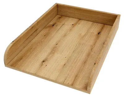 Produktbild von Wickelaufsatz Universal für Kommoden, abnehmbar, mit abgerundeten Frontplatten, Eiche, 72cm x 54cm