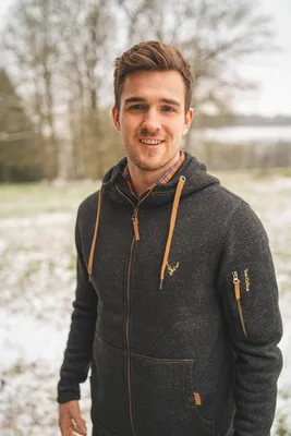 Produktbild von Jagdpullover Fleecepullover Strickfleece Freizeitpullover, Größe:50/M, Farbe:Anthrazit
