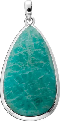 Produktbild von Amazonit Anhänger Silber 925 hellblauer Edelstein 75ct