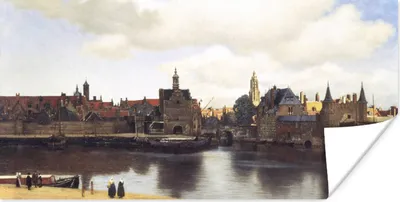 Produktbild von MuchoWow® Poster Ansicht von Delft - Johannes Vermeer 120x60 cm - Bild