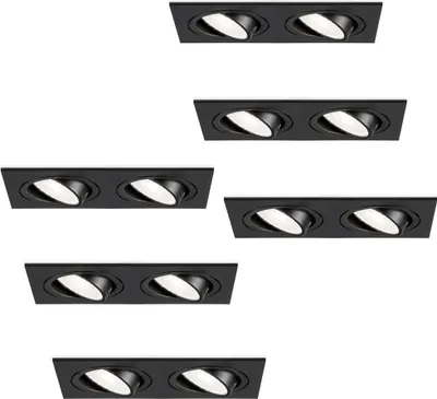 Produktbild von hoftronic LED Einbaustrahler 8W 690 Lumen 6500K Schwarz Schwenkbar Dimmbar