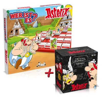 Produktbild von Asterix Spiele BUNDLE - Wer ist es? + Trivial Pursuit Gesellschaftsspiel Quizspiel