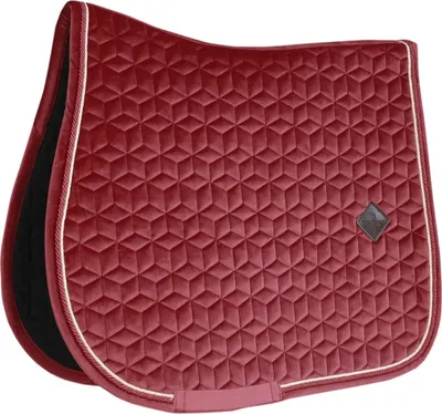 Produktbild von Kentucky Horsewear Springschabracke Velvet Samtschabracke Sattelunterlage Bordeaux Cob