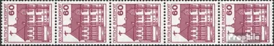 Produktbild von Briefmarken BRD (BR.Deutschland) 1979 Mi 1028A I R Fünferstreifen (kompl.Ausg.) postfrisch Burgen und Schlösser