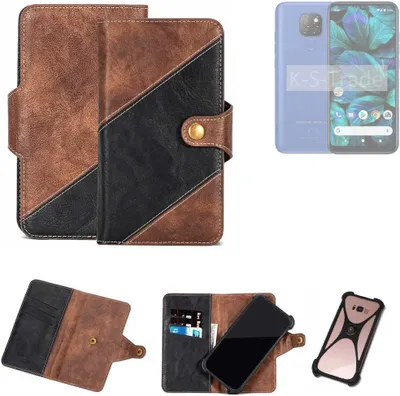 Produktbild von K-S-Trade Handyhülle Schutzhülle Bookstyle Case kompatibel mit General Mobile GM 20 Klapphülle Cover Hülle Schutztasche 1x
