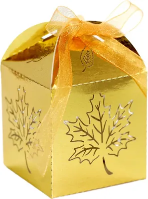 Produktbild von 50 Packungen Laser Cut Maples Hochzeit Gunst Boxen, Kleine Süßigkeiten Schokolade Boxen Mit Band Für Geburtstag Braut Jahrestag Party