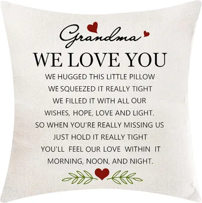 Productafbeelding van Oma geschenken van kleinkinderen oma oma oma Nana kussensloop kussensloop oma verjaardagscadeau (onze oma)