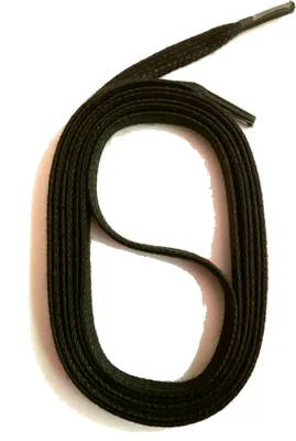 Produktbild von SNORS gewachste Schnürsenkel flach - DUNKELBRAUN - 6-7mm - 110cm