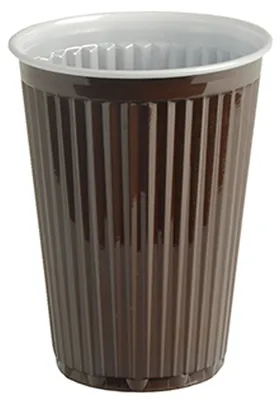 Image de PAPSTAR Gobelet thermique en plastique 0,18 l marron/blanc 100 pièces