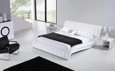 Produktbild von Bett Betten Polster Doppel Ehe Hotel Luxus Leder Moderne Designer Schlafzimmer