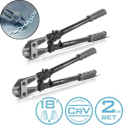 Produktbild von STAHLWERK Bolzenschneider 18 Zoll Chrom-Vanadium Profi-Bolzenschere 2er Set