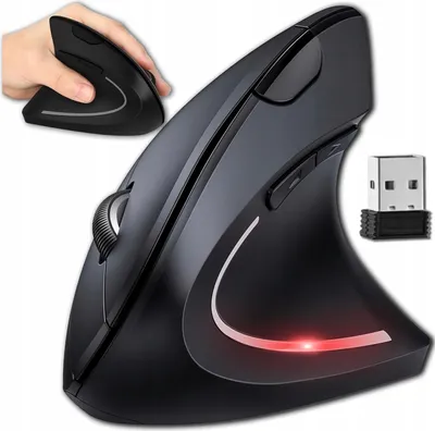 Image de Souris sans fil BLUETOOTH + Radio 2.4 GHz 6 boutons verticaux 2400 DPI (noir)
