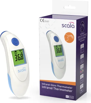 Produktbild von scala SC 8360 Infrarot-Stirn-Thermometer, blau