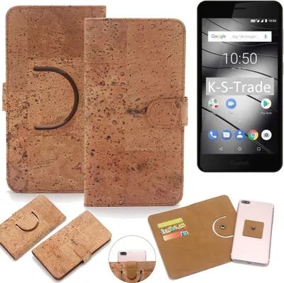 Produktbild von K-S-Trade Handy-Hülle Schutz-Hülle kompatibel mit Gigaset GS180 Handyhülle Schutzhülle Korkhülle Kork-Hülle 1x
