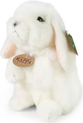 Produktbild von RAPPA Plüschkaninchen weiß stehend 18 cm ECO-FRIENDLY