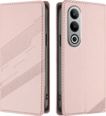 Produktbild von Hülle für OnePlus Nord CE4, Kunstleder Brieftaschen Handyhülle mit Kartenfach und Standfunktion Pink