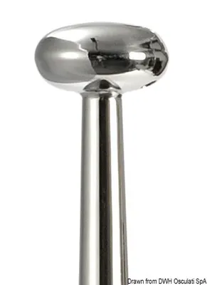 Produktbild von Flaggenstock Fahnenmast aus Edelstahl für 25 mm Flaggstockhalter Länge 61cm