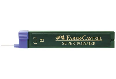 Obrázok produktu pre Náplň Faber-Castell 120701 SUPER POLYMER - 0,7 mm, B, čierna, 12 náplní