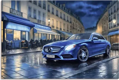 Produktbild von ARTland Leinwandbild Mit dem Mercedes nach Paris Größe: 120x80 cm