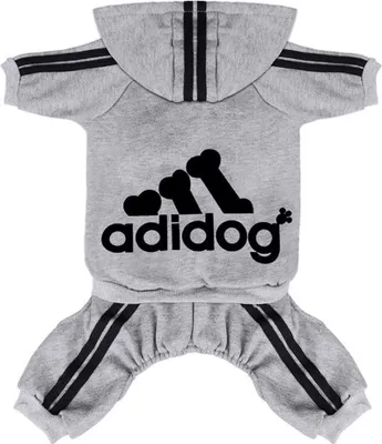 Produktbild von Haustierkleidung Hunde Overall Overall Welpe Katze Adidog Mantel Dicke Kleidung Chihuahua York Grau M