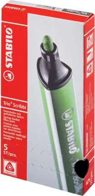 Immagine prodotto di Pennarello triangolare a molla - STABILO Trio Scribbi - Penna singola - verde