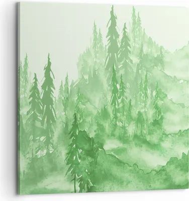 Produktbild von Bild auf Leinwand - Leinwandbild - Wald Baum Natur - 60x60cm - Wand Bild - Wanddeko - Wandbilder - Leinwanddruck - Bilder - Kunstdruck - Wanddekoration - Leinwand bilder - Wandkunst - AC60x60-4046