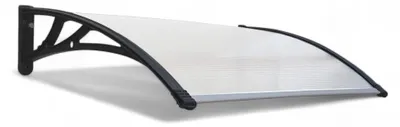 Immagine prodotto di Pensilina in policarbonato alveolare trasparente resistente per esterno - 105x80xH23 cm
