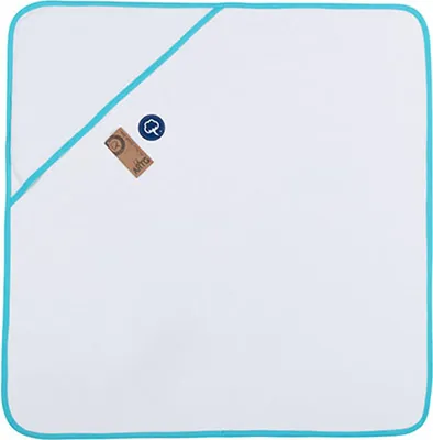 Produktbild von A&R 892.50 | Babiezz ALL-Over Sublimation Hooded Towel  75 x 75 cm - Farbe: White/Aqua Blue - Größe: 75 x 75 cm