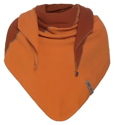 Immagine prodotto di Sciarpa triangolare Knit Factory Fay 190x85 cm liscia arancione rossa