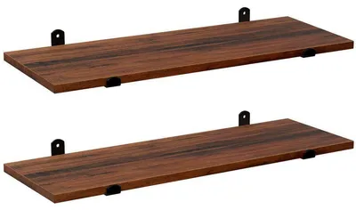 Immagine prodotto di Mensole a parete in legno industriale, set da 2 – mensole sospese