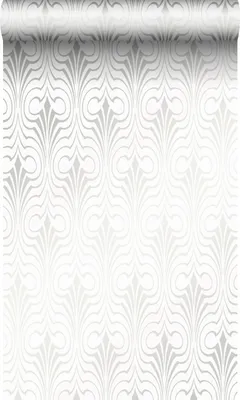 Produktbild von Origin Wallcoverings Tapete grafische Form Weiß 53 cm x 10.05 m