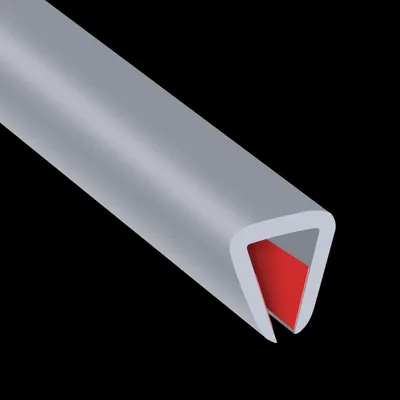 Zdjęcie produktu dla Gumowa listwa wykończeniowa 8 mm, profil U, samoprzylepna, szara, 6 metrów
