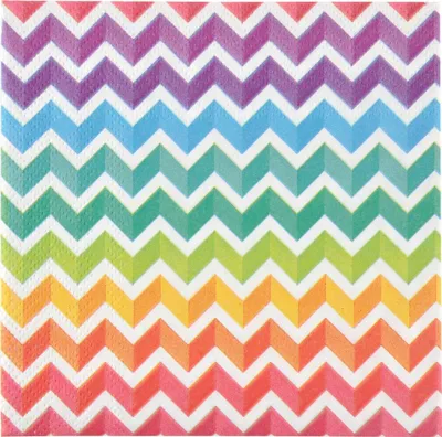 Image de Lot de 20 serviettes papier arc en ciel 25 cm