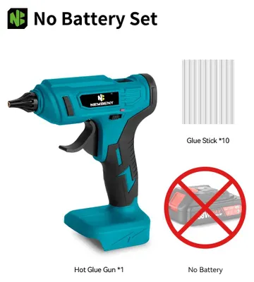 Produktbild von Elektrische Heißklebepistole - Kabellose Akku Klebepistole - 18V - 100W Leistung - Für 11 mm Klebesticks - 280 °C max - Ohne Akku