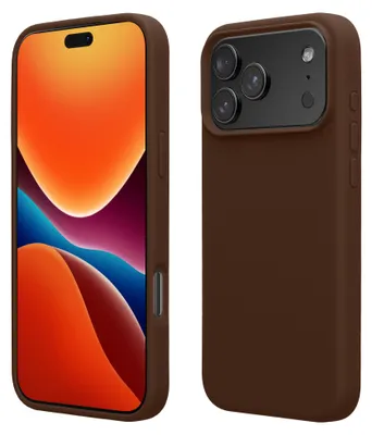 Produktbild von kwmobile Handyhülle für iPhone 17 Pro Max Hülle, für iPhone 17 Pro Max Case - Hülle Silikon - kabelloses Laden - Chocolate