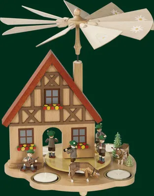 Produktbild von 1-stöckige Teelichtpyramide Haus Bayern (29cm) von Richard Glässer