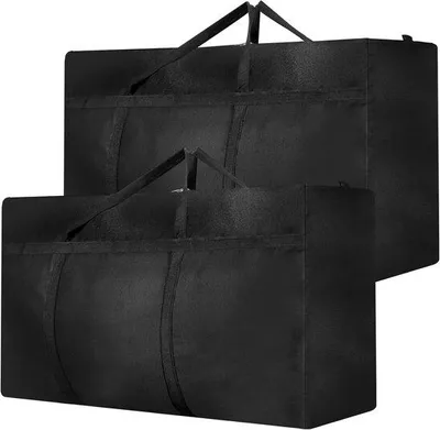 Produktbild von Famanu Aufbewahrungssäcke 120L 2er Set - Oxford Wasserabweisende Umzugssäcke - Mit Reißverschlüssen und Griffen - Für Decken/Kleidung/Bettwäsche -