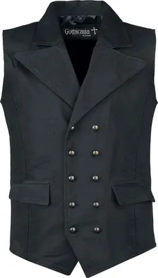Produktbild von Gothicana by EMP Herren schwarze Steampunk-Weste L