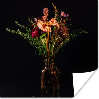 Produktbild von MuchoWow® Poster Stilleben - Blumen - Vase 75x75 cm - Wand Dekoration