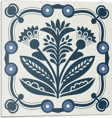 Produktbild von Blumenmuster Mit Blättern – Selbstklebend – Wandverkleidung – Wandpaneel – Wanddeko – Dekorative Wandpaneele – 3D Wandpaneele – Wandgestaltung selbstklebend – 4 Stück 50 x 50 cm