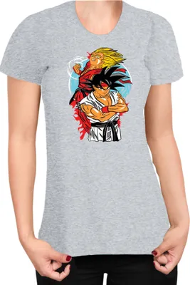 Produktbild von Damen T-Shirt Dragon Anime Manga Ball Z Goku 39, Lady XS / Grau