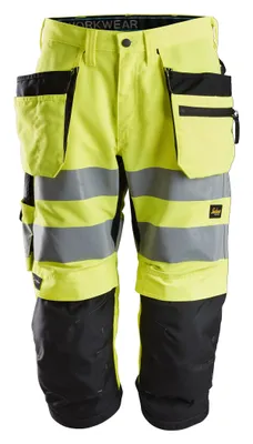 Produktbild von Snickers Dreiviertel Piratenhose mit Holstertaschen, Klasse 2 Gr. 50 gelb