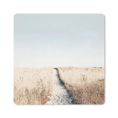 Produktbild von MuchoWow® Mauspad Mousepad Pfad - Sand - Pflanzen - Natur 20x20 cm - Mousepads - Maus Mat - Pad - Mausunterlage - Desk Mat - Bureauartikeln