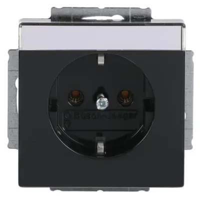 Produktbild von Busch-Jaeger 20 EUN-81, CEE 7/3, 2P+E, Schwarz, 250 V, 16 A, 63 mm