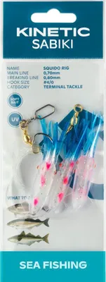 Immagine prodotto di Kinetic Sabiki Squido #4/0 Hot Blue Pollack Cod Coalfish Leader
